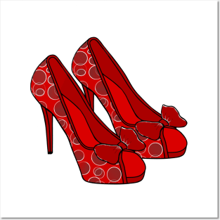 Women Fashion, Red High Heels Posters and Art